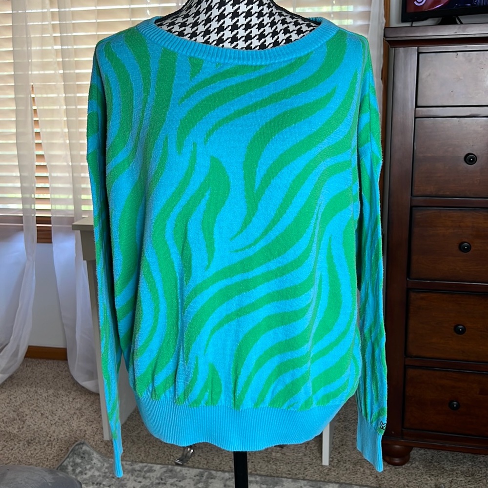 Turquoise organic sweater!